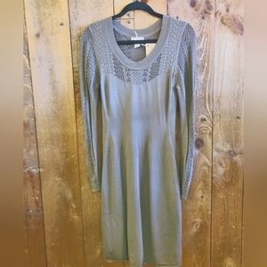 Forest green lace top dress